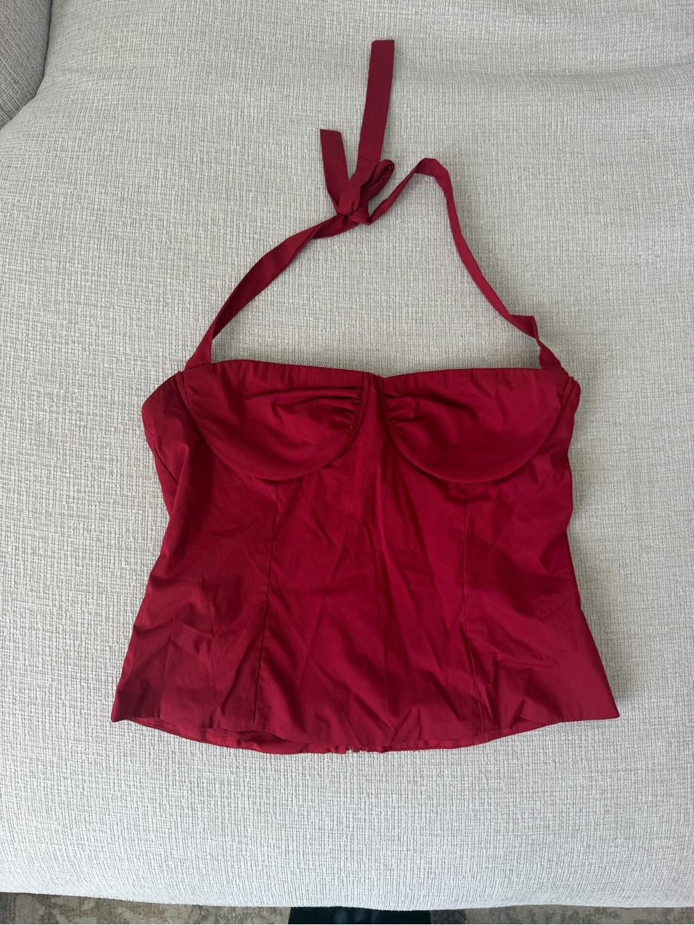 Peppermayo Crimson Halter Bustier Camisole